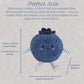 MON AMI Blue Berry Fruit Plush Toy, 7-Inch Soft Blueberry Stuffed Gift