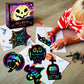 MGparty Scratch Paper Art for Kids - 96 Pcs Halloween Magic Rainbow Scratch Paper Off Cards Set for Kids Crafts Arts Supplies Halloween Party Games
