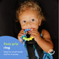 morepeas Rainbow Ring Teether | Soft, Easy Grip Unisex Teether Toy | Silicone Baby Teether Ring to Help Soothe Gums | Non-Toxic and BPA Free