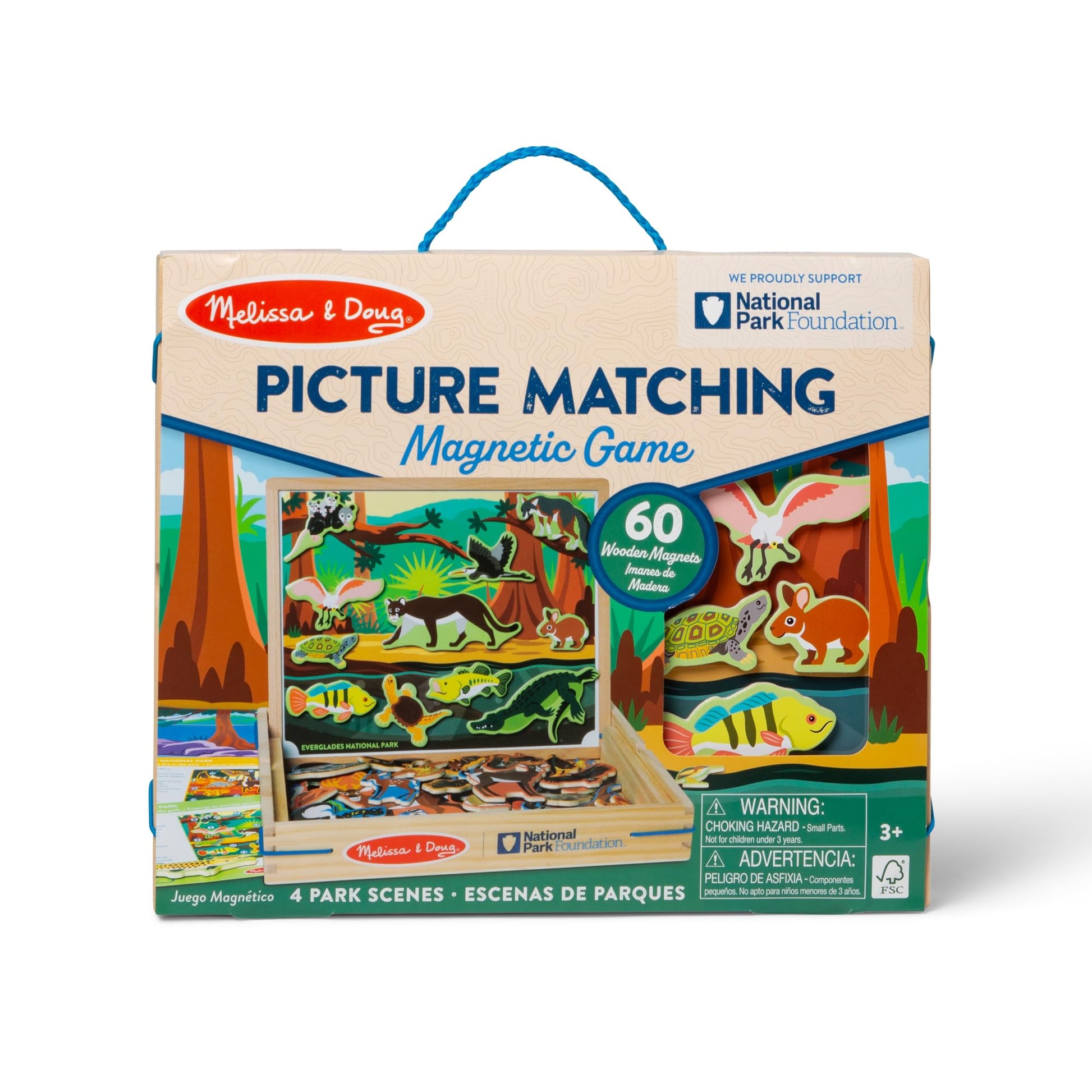 Melissa & Doug National Parks Wooden Picture Matching Magnetic Game Kids Animal Magnets Activity for Boys and Girls Ages 3+ - FSC-Certified Materials
