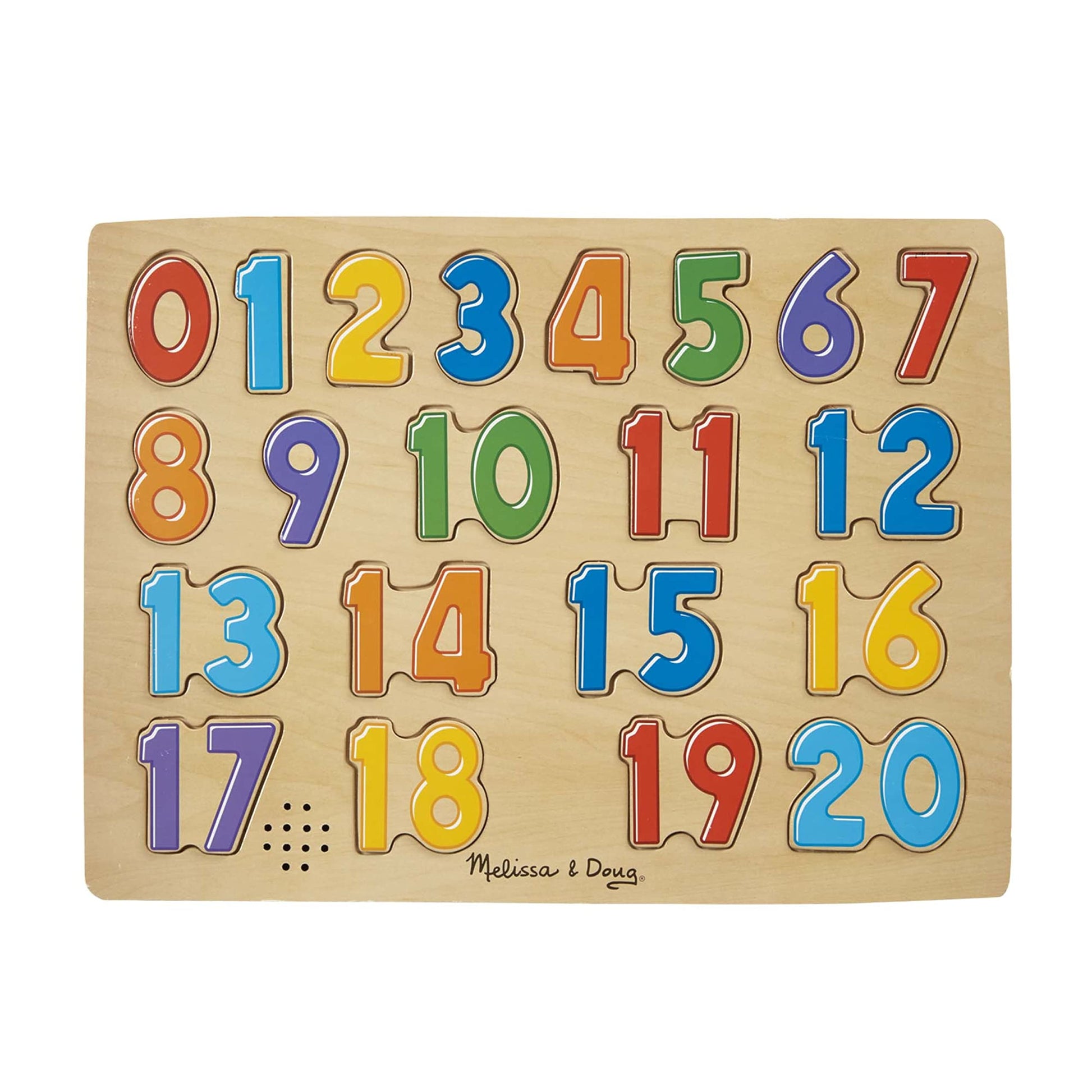 Melissa & Doug Numbers Sound Puzzle - Wooden Puzzle with Sound Effects (21 pcs)