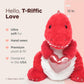 Bearington T-Riffic The Love Dinosaur Plush Stuffed Animal 12 in, Ideal Plushies Gift for Kids & Girlfriends