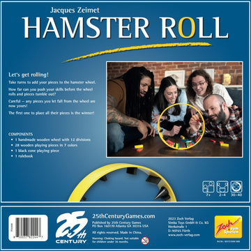 25th Century Games Hamster Roll - Fun Dexterity Board Game - Balance and Strategy Family-Friendly Game Night for 2 to 4 Players Ages 7+