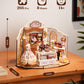 ROBOTIME DIY Miniature House Kit, Elsa’s Tailoring Dollhouse Kit, Mini Wooden Furniture Kit for Adults, Sewing Shop Building Model, Creative Craft