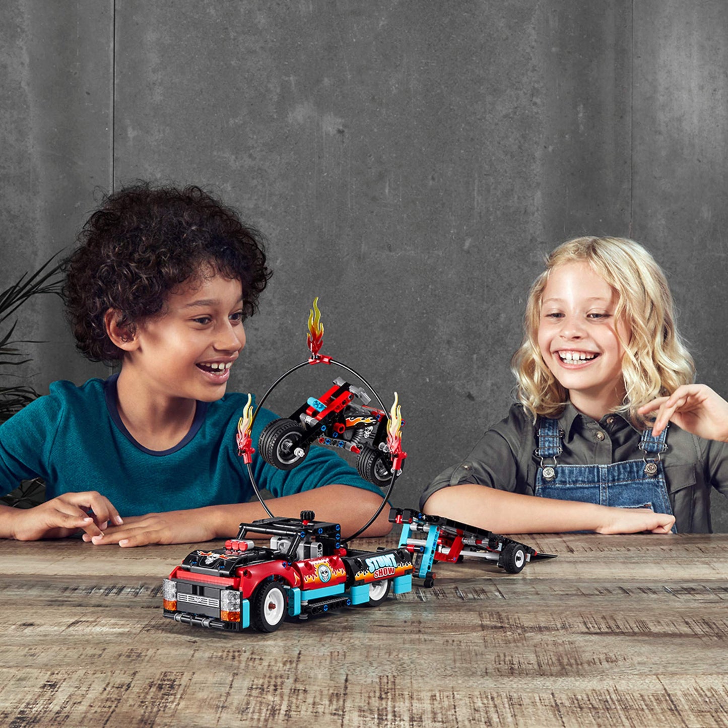 LEGO Technic Stunt Show Truck & Bike 42106; Includes Stunt Motorcycle, Toy Truck and Trailer (P10 Pieces)