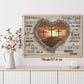Larkipuzz Christian Heart Cross Puzzles for Adults 1000 Pieces, Vintage Love Religious Bible Jigsaw Puzzle, Inspirational Scripture Sunset Landscape