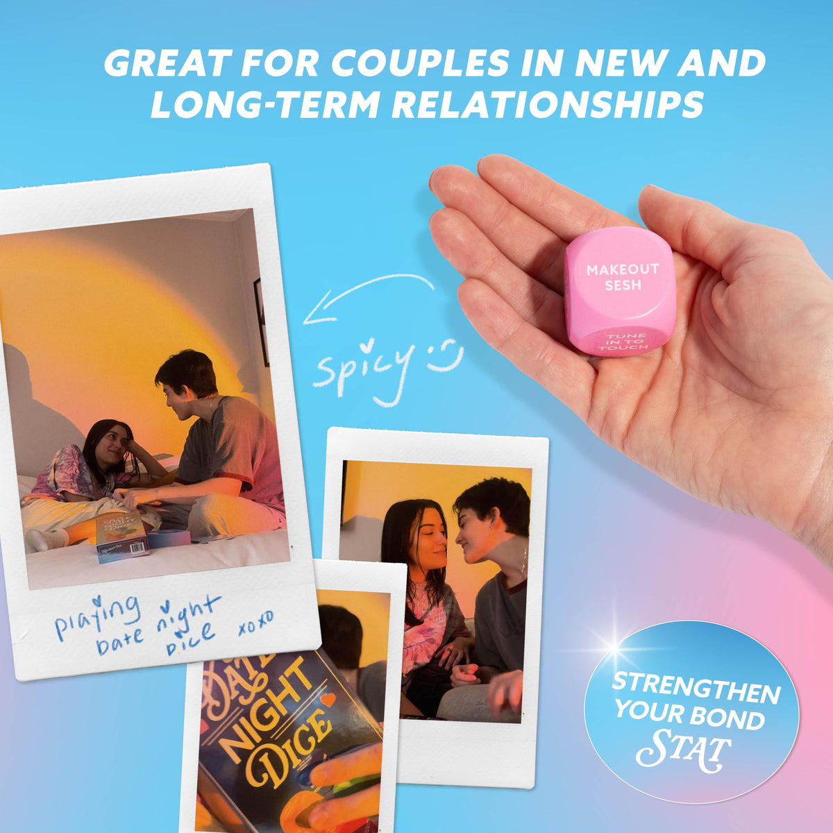WHAT DO YOU MEME? Let's Get Deep Date Night Dice, Couples Game by Relatable