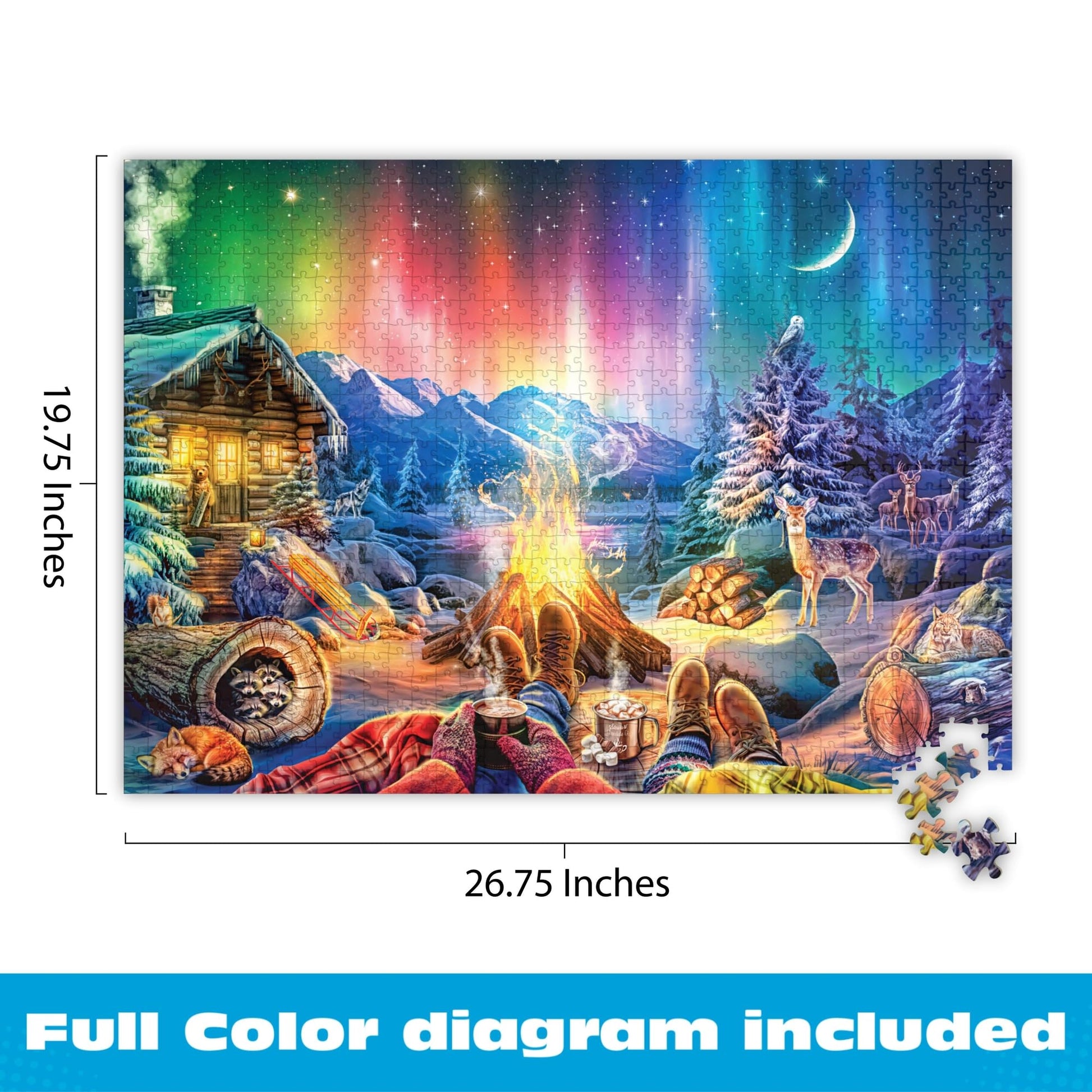 Buffalo Games - Winter's Night Bonfire - 1000 Piece Puzzle for Adults