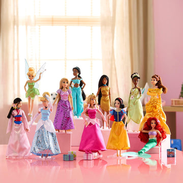 Disney Store Official Classic Doll Collection Gift Set - Disney Princess Toys Set with Dolls & Accessories - Comes in Display Box - Includes 11