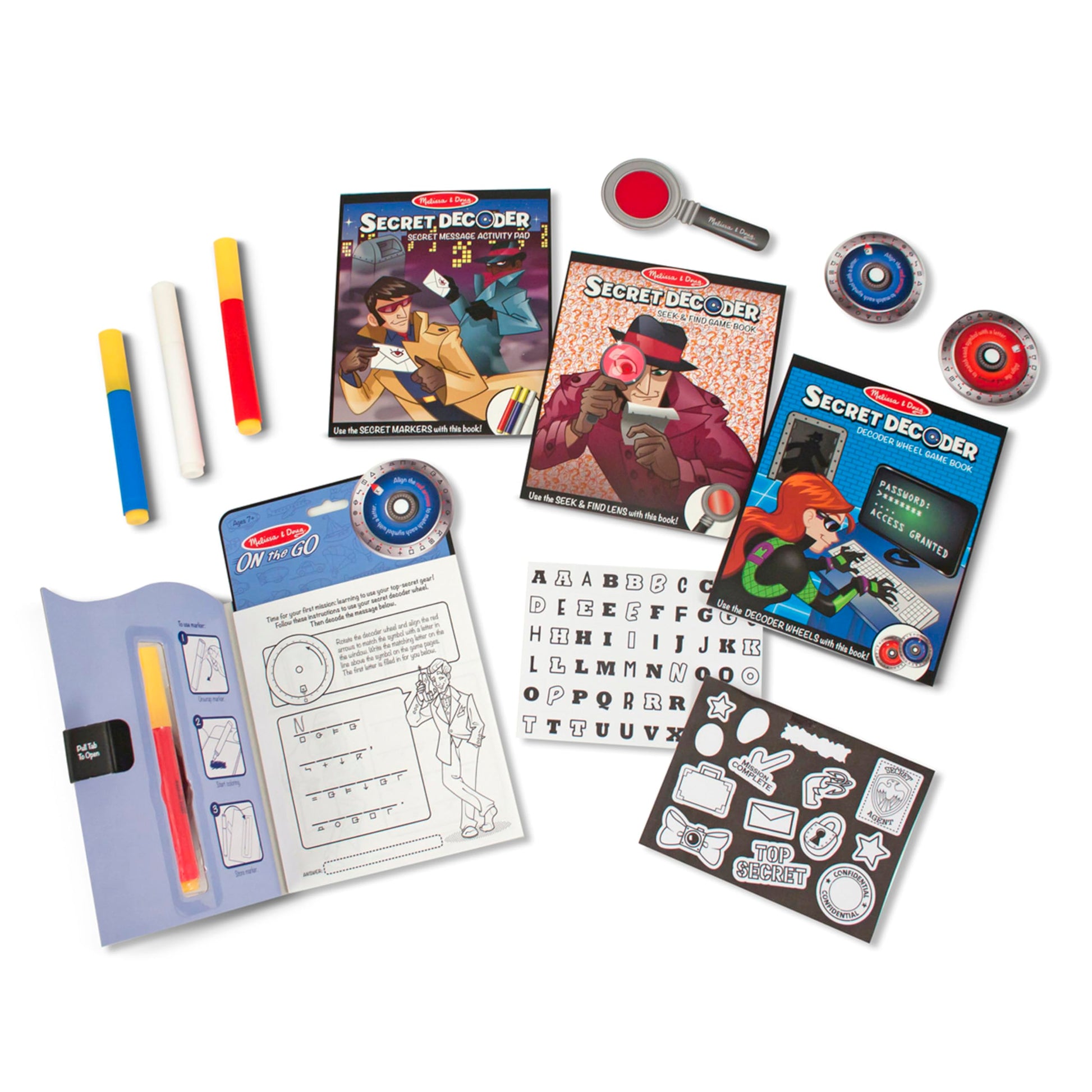 Melissa & Doug On The Go Secret Decoder Deluxe Activity Set and Super Sleuth Toy