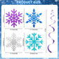20 Pcs Winter Snowflake Hanging Swirl Decorations - Snowflake Hanging Ceiling Streamers Blue Silver Purple Garland Ornament for Frozen Winter