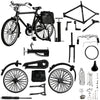 Wrzbest 51PCS DIY Finger Bike Models,Miniature Retro Bicycle Figurine with Inflator and Briefcase,Vintage Decorative Bike Model for Home Office