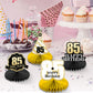 Happy 85th Birthday Honeycomb Centerpieces 8 Pieces Black Gold Theme 85th Birthday Tables Decorations Cheers to 85 Years Centerpieces for Men Girls