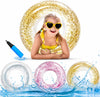 Anas Pool Floats Rings, Inflatable Swimming Pool Floating Rings, Summer Fun Glitter Multicolor Swim Tube Pool Floaties, Summer Outdoor Floats 3 Pack