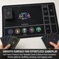 Auralvia Holographic TCG Playmat Compatible with MTG - 24x14 Iridescent Rainbow Foil Card Game Mat, Borderless 5-Element Art, Stitched Edges