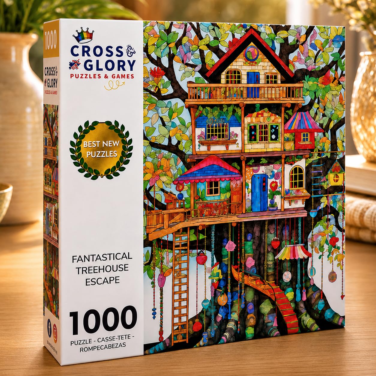 Cross & Glory | Jigsaw Puzzles for Adults | Fantastical Treehouse Escape