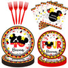 XXDecor 80 Pcs Red Cartoon 4th Birthday Party Decorations - Boy 4 Years Old Birthday Party Favor Four Dessert Plates Napkins Tableware Kit for Boys