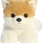 Aurora® Adorable Flopsie™ Peanut Pom Pup™ Stuffed Animal - Playful Ease - Timeless Companions - White 12 Inches