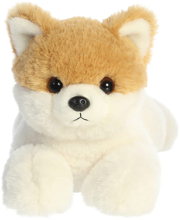 Aurora® Adorable Flopsie™ Peanut Pom Pup™ Stuffed Animal - Playful Ease - Timeless Companions - White 12 Inches