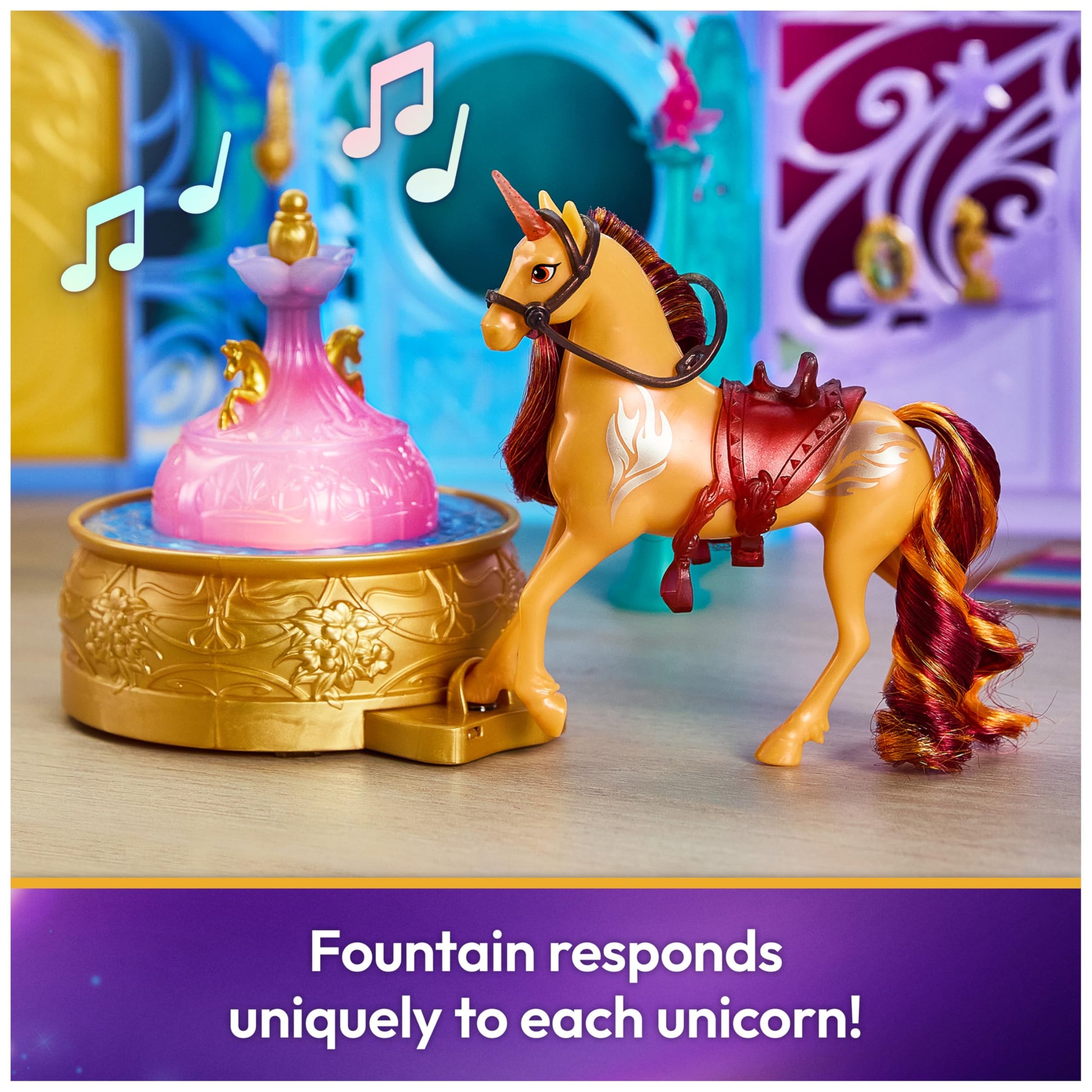 Unicorn Academy Starglow Fountain Stable, Dolls & Unicorn Toys, Ages 4+