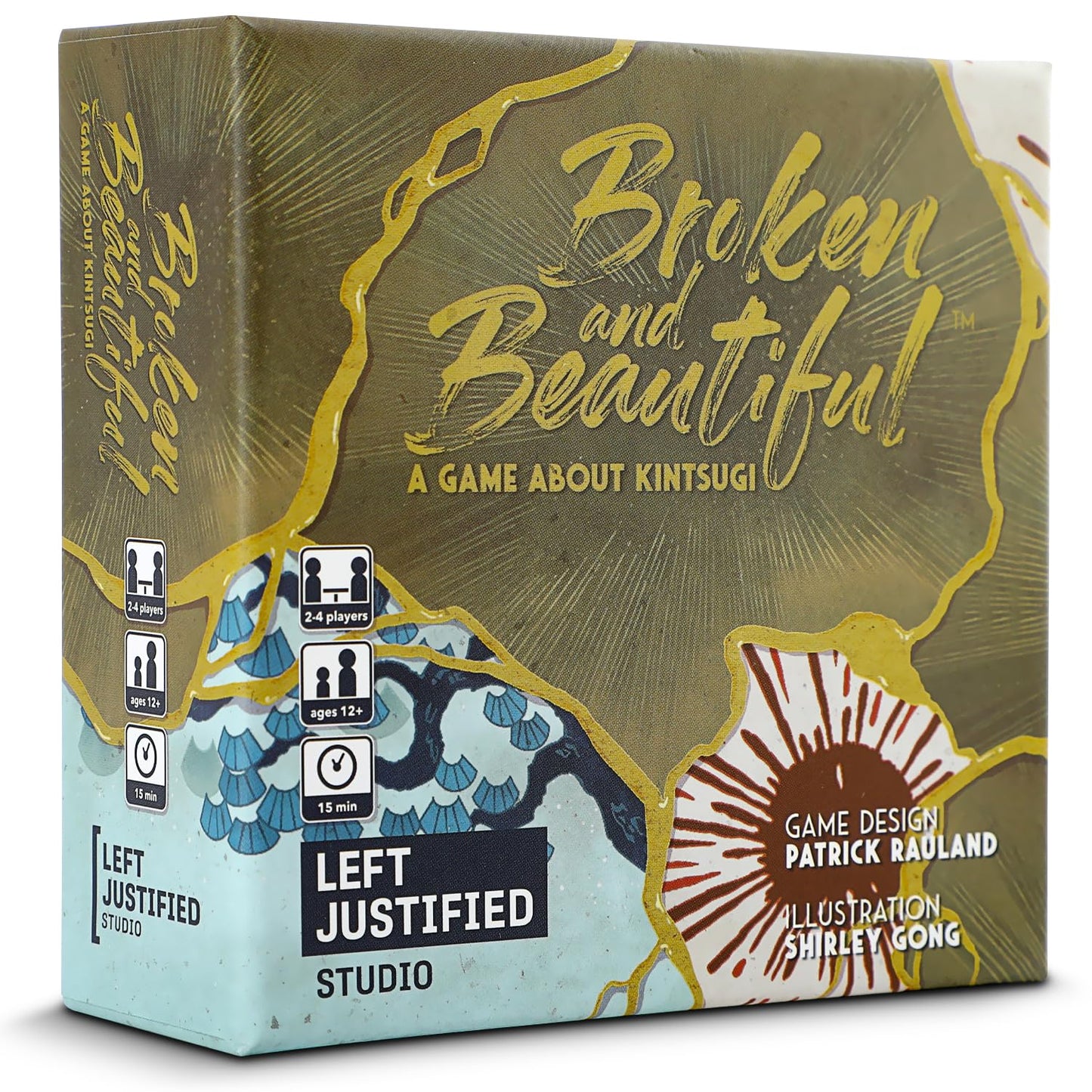Left Justified Broken and Beautiful Kintsugi Card Game - A Uniquely Themed Deck for Game Night Fun with Family and Friends - Adults and Teens - 2 to 4