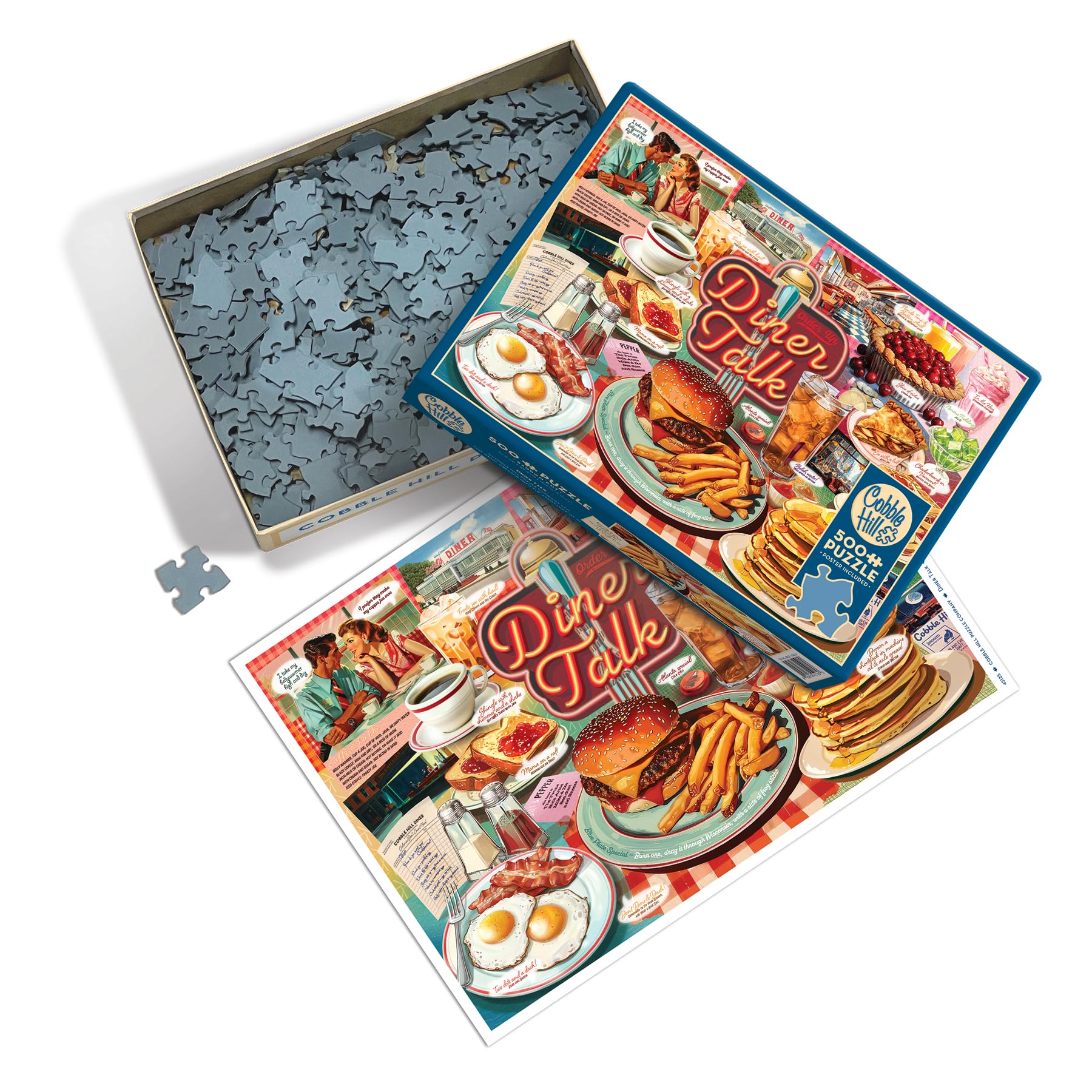 Cobble Hill 500 Piece Puzzle - Diner Talk - Sample Poster Included