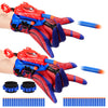 Excitobo 2 Sets Superhero Web Shooters for Kids Age 8-12, Adjustable Wrist Launcher Slinging Toy Set with 40 Darts,Ideal Birthday for Boys & Girls