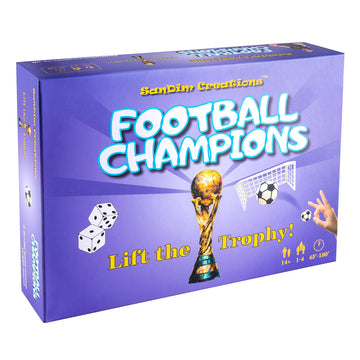 SanDim Creations Football Champions Board Game - Family Board Games for Teens 14+ and Adults - Soccer Strategy Board Game Ages 14+ - Sports Trivia