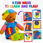 Bundaloo Talking Learning Dress-Up Bear for Toddlers - Educational Plush Toy that Talks & Sings ABCs, Zipper Button Shoelace Buckle Skills, 18”