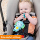 Bright Starts SootheMate Plush Elephant Teether Toy with Detachable Silicone Teether, Unisex, Newborns & Up