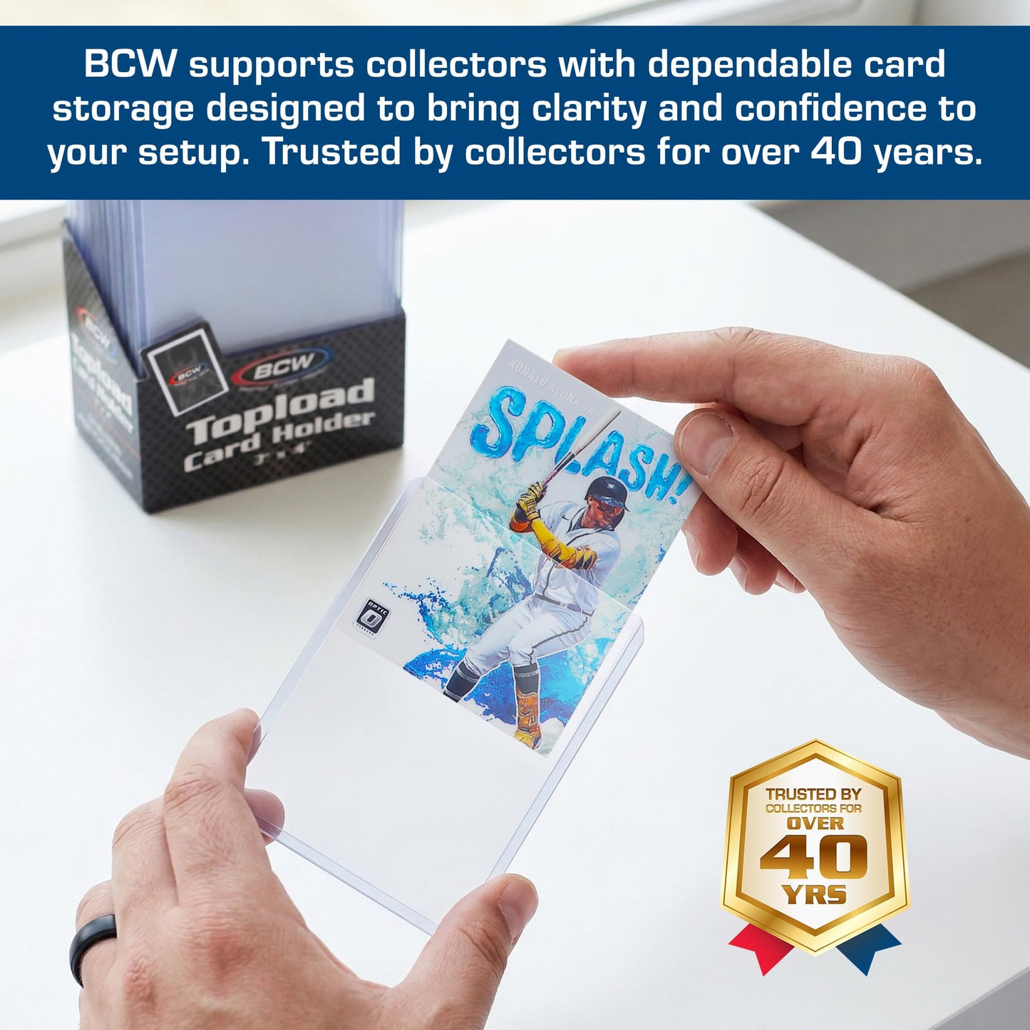 BCW 3x4 Topload Card Holder - Standard - 100ct | Rigid PVC Trading Card Protection for Baseball Cards, Football Cards, and Trading Cards Like Pokémon