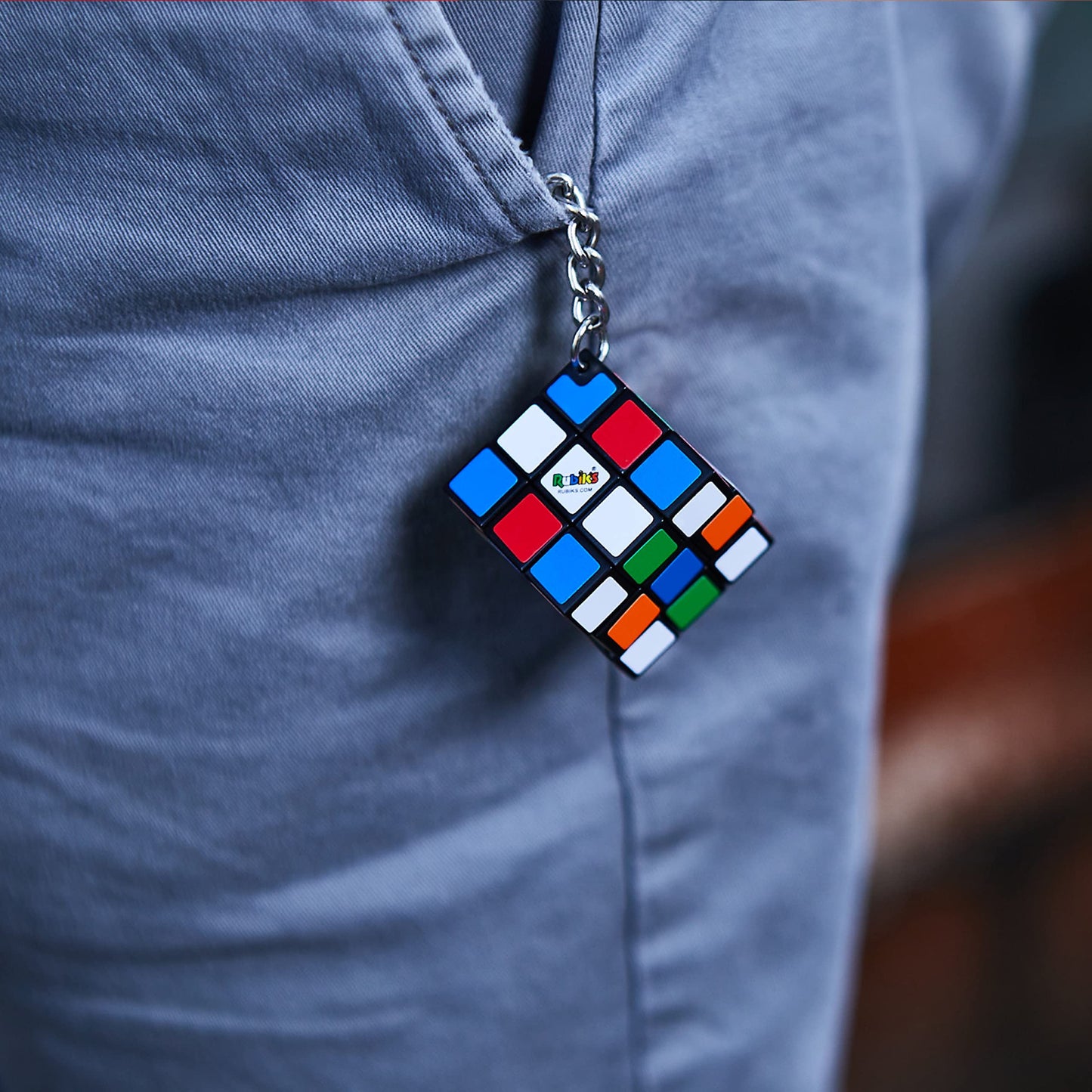 Rubik's Cube 3 x 3 Key Ring - Colourful Puzzle Game Rubik's - Mini Puzzle 3x3 Orginial Colour Matching - Classic Cube Problem Solving - Mini Version