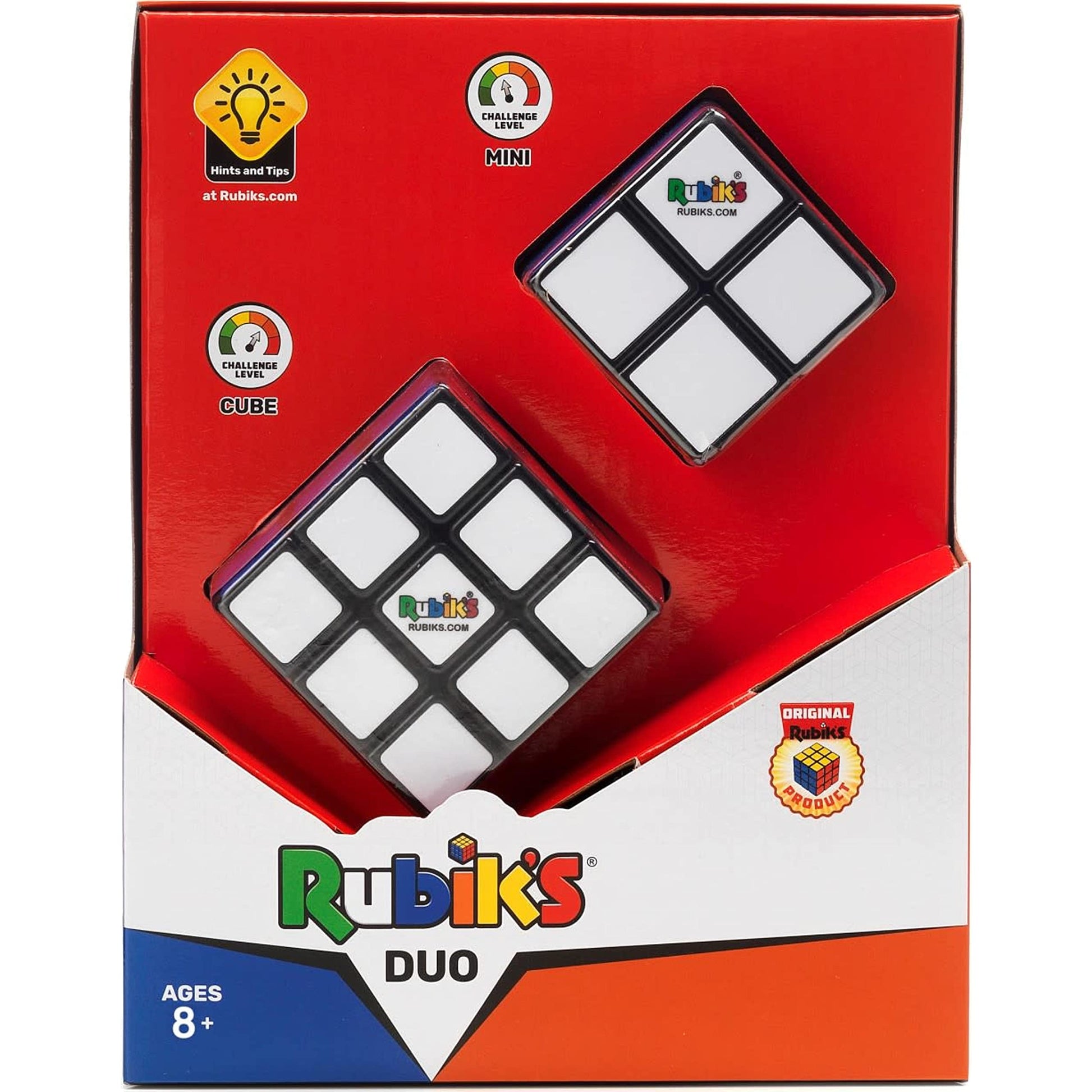 Rubik's Advanced Cube Set 3 x 3 + 2 x 2 - Rubik's Puzzle Game - Pack of 2 and 3 x 3 Cubes Original Colour Matching - 6064009 - Children's Toy Age 8