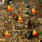 Pamonrueer 20 Pcs Mini Fake Fire Campfire Miniature Village Campfire Landscape Crafts Christmas Miniature Town Accessories for Mini Christmas Scene