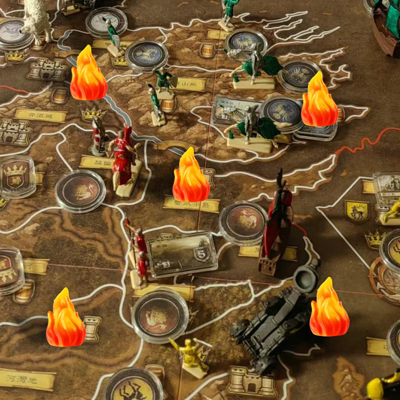 Pamonrueer 20 Pcs Mini Fake Fire Campfire Miniature Village Campfire Landscape Crafts Christmas Miniature Town Accessories for Mini Christmas Scene