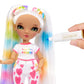Rainbow High Color & Create Fashion DIY Doll with Washable Rainbow Markers, Green Eyes, Straight Hair in 2 Pig Tails, Bonus Top & Shoes. Color
