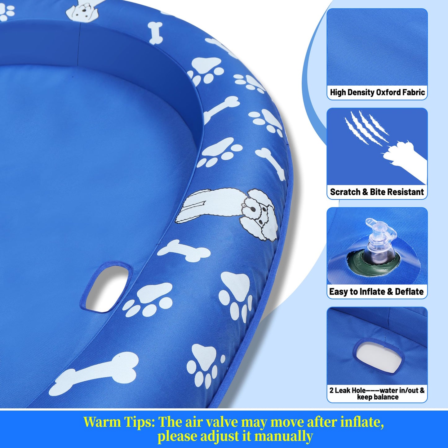 Lifeunion Dog Pool Float Inflatable Floating Mat