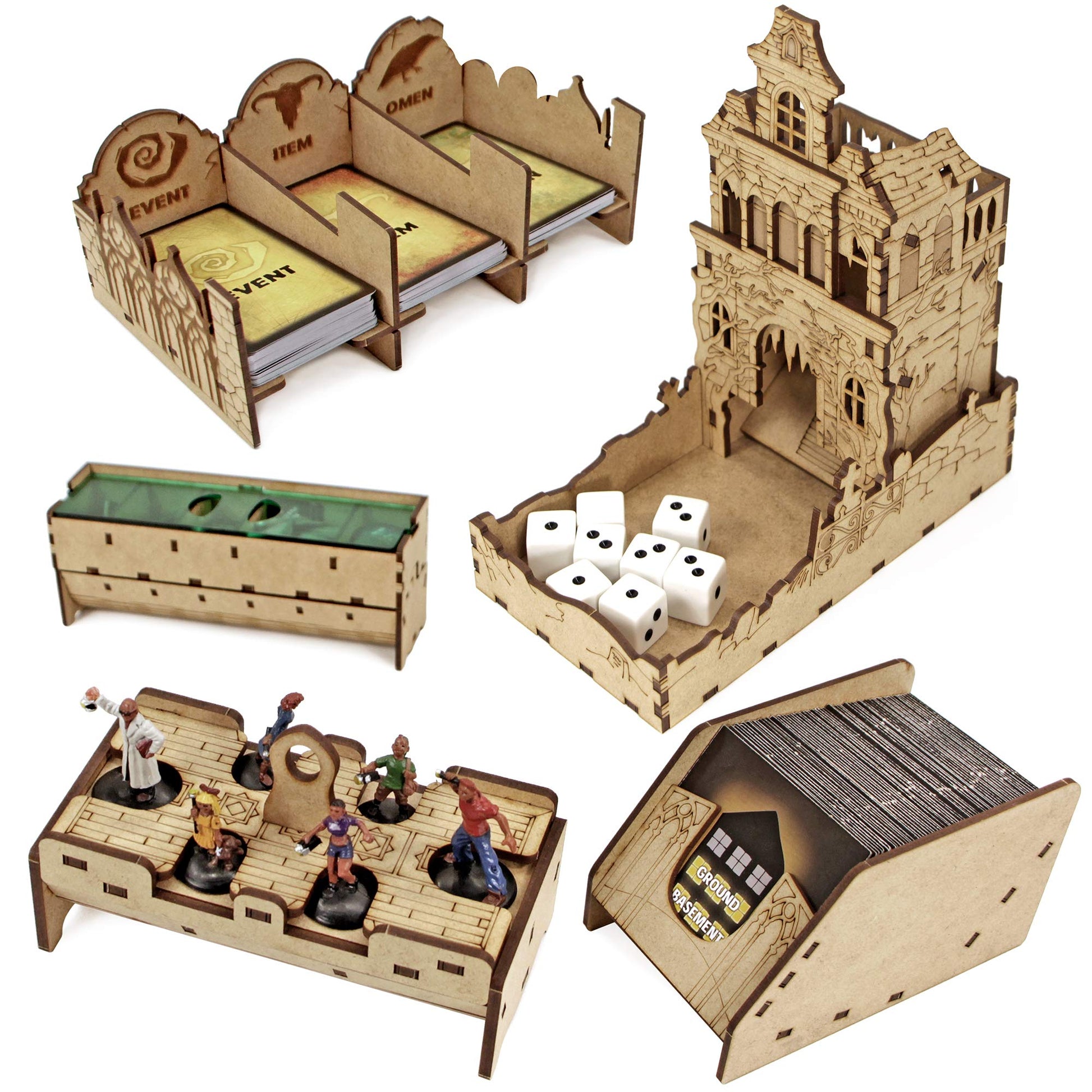 TowerRex Organizer for Betrayal at House on The Hill 2nd Ed Board Game, Widow's Walk Expansion, Storage Insert, Accessories Upgrade