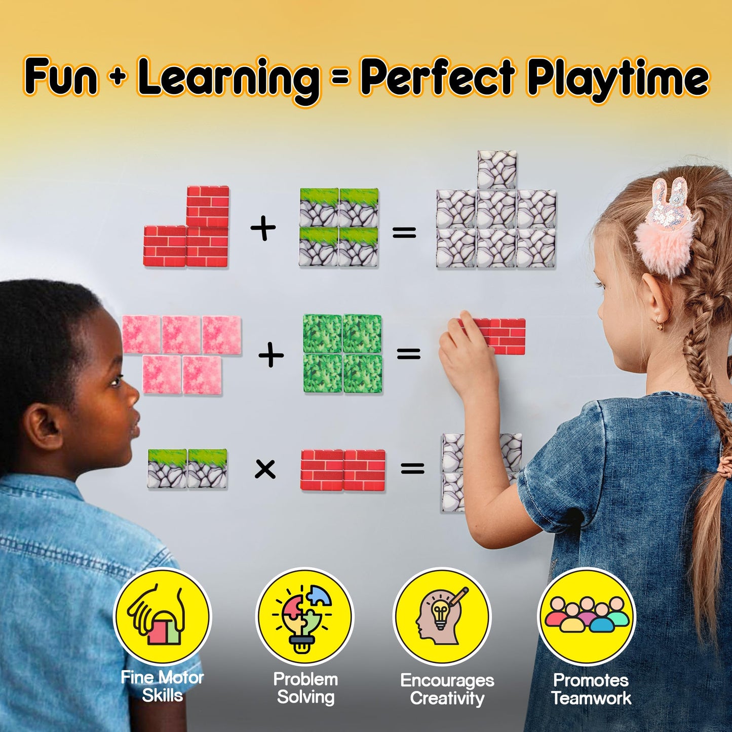 Magnetic Blocks, Magnetic Building Blocks for Kids, Building Blocks for Girls and Boys, Building Toys, Toddler Toys, Building Game Sensory Kids Ages 4