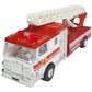 Master Toy Children's Collectible Die-Cast Metal Pull-Back Action & Sound Fire Engine Truck with Ladder, Red