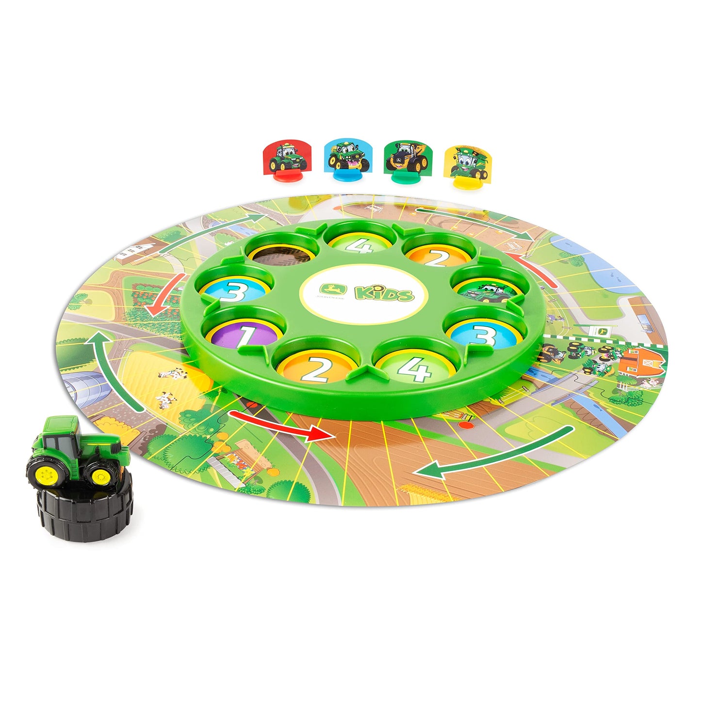 John Deere Go Johnny Go Board Game - Cooperative Farming Games for Game Night - John Deere Toys and Board Games - Farm Toy Games for Kids - Family