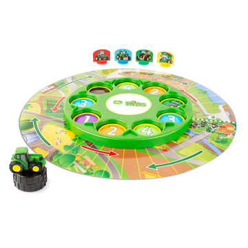 John Deere Go Johnny Go Board Game - Cooperative Farming Games for Game Night - John Deere Toys and Board Games - Farm Toy Games for Kids - Family