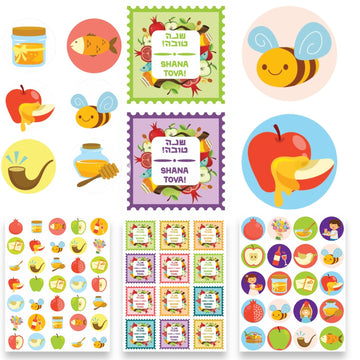 670Pcs Rosh Hashanah Stickers - Rosh Hashanah Sticker Set for Kids and Classroom Decorations, Arts and Crafts, Shana Tova Cards and Gifts, Party