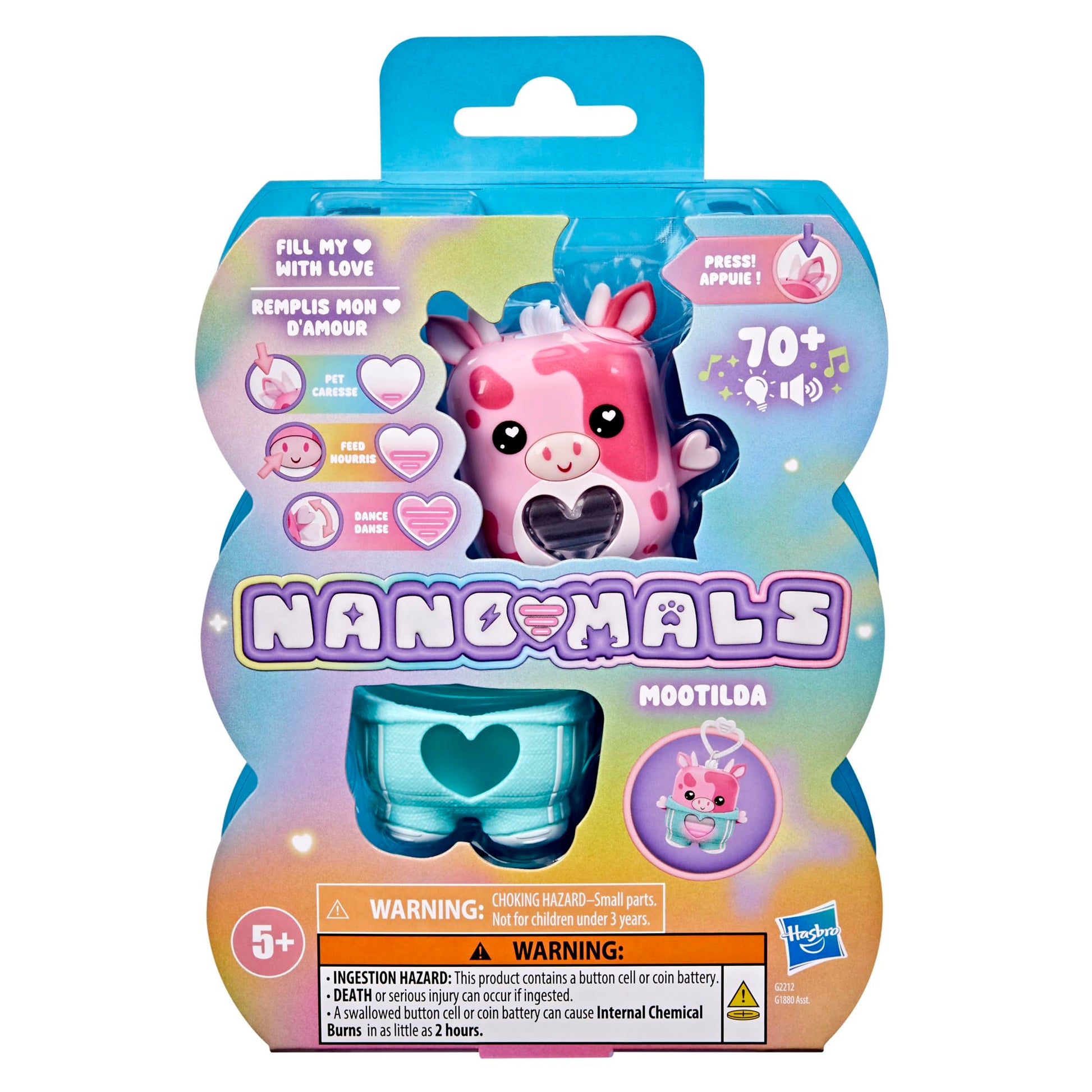 Nano-MALS Mootilda The Pink Cow, Electronic Pet Cow Toy, 70+ Responses, Interactive Fidget Toys for Girls & Boys Ages 5+
