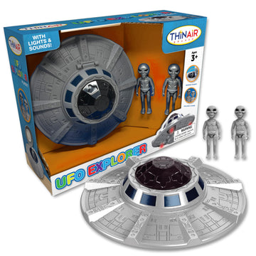 Nature Bound UFO Spaceship Space Toy, Kids Spaceship Playset with Two Aliens, Lights & Sounds, Educational STEM Adventure, 1:18 Figure