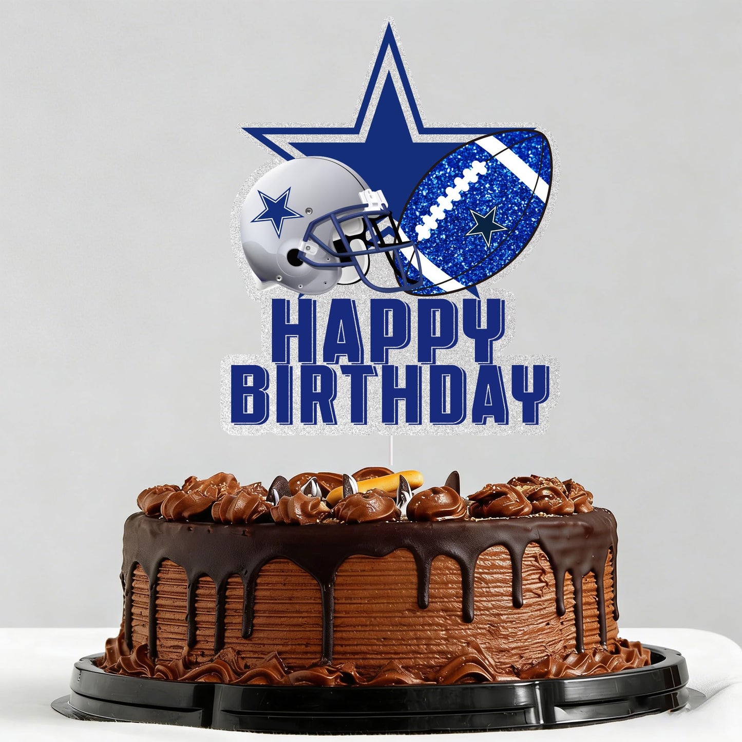Cowboys Birthday Cake Topper Glitter Cowboys Birthday Party Decorations for Boy Birthday Party Supplies