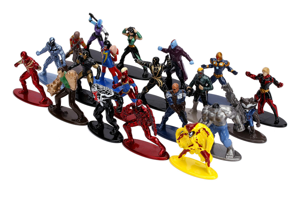 Marvel 1.65" Die-cast Metal Collectible Figures 20-Pack Wave 3, Toys for Kids and Adults