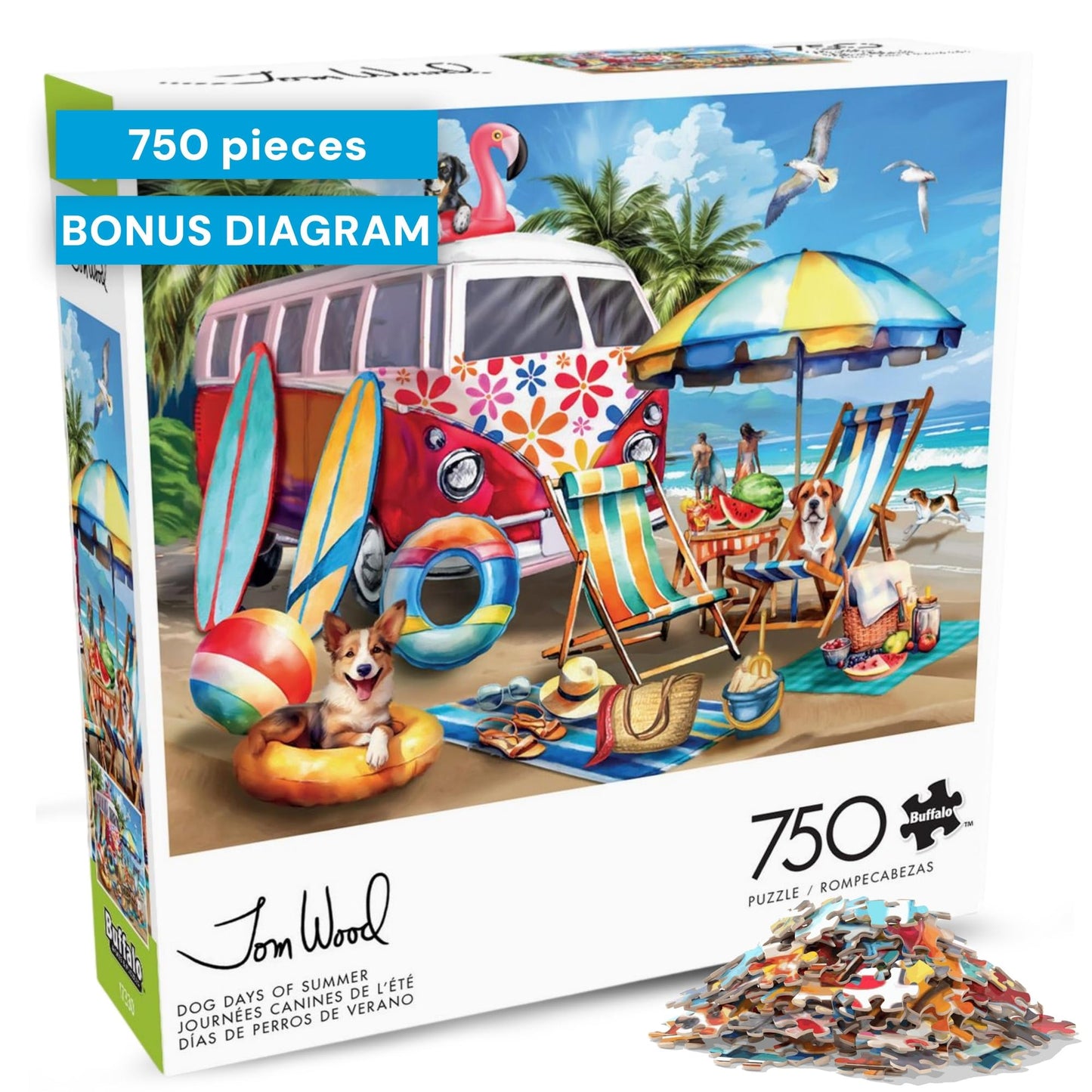 Buffalo Games - Dog Days of Summer - 750 Piece Jigsaw Puzzle for Adults