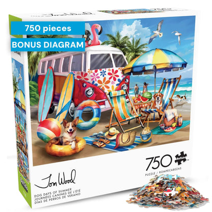Buffalo Games - Dog Days of Summer - 750 Piece Jigsaw Puzzle for Adults