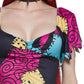 Dolls Kill Nightmare Sally Rag Doll Costume Dress - Halloween Colorblock Dress by Trickz N' Treatz, X-Small